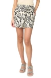 Gibsonlook Playa Tie Belt High Waist Shorts In Ivory