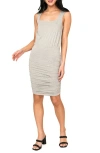 Gibsonlook Ruched Tank Dress In Heather Grey