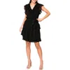 GIBSONLOOK GIBSONLOOK RUFFLES FOR DAYS CLIP DOT CHIFFON MINIDRESS