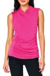 Gibsonlook Side Cinch Wrap Tank In Pink