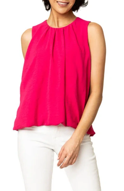 Gibsonlook Sleeveless Bubble Hemtop In Pink