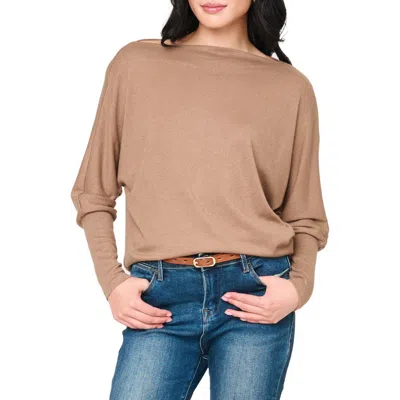 Gibsonlook Slouchy Luxe Boatneck Top In Multi