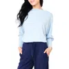 Gibsonlook Slouchy Luxe Boatneck Top In Cashmere Blue