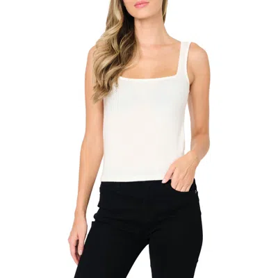 Gibsonlook Square Neck Sweater Tank In Metallic