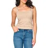 Gibsonlook Square Neck Sweater Tank In Oatmeal Sand