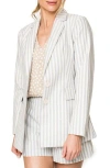 Gibsonlook Stripe Blazer In Neutral Blue Stripe