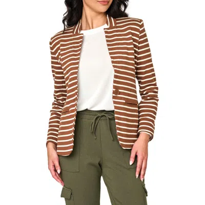 Gibsonlook Stripe Knit Blazer In Multi