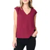 Gibsonlook The Favorite V-neck Sleeveless Top In Wine