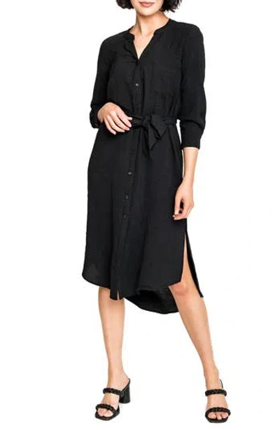 Gibsonlook Tie Waist Midi Dress In Black