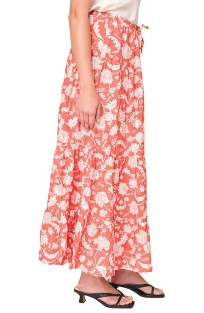 Gibsonlook Tiered Maxi Skirt In Desert Rose Garden