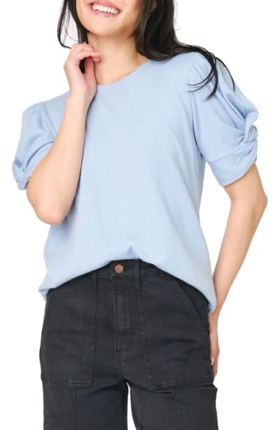 Gibsonlook Twist Puff Sleeve Luxe T-shirt In Kentucky Blue