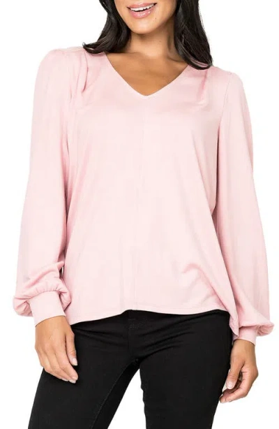 Gibsonlook V-neck Sweater In Pink