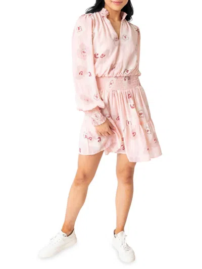 Gibsonlook Women's Nasreen Smocked Tiered Dress In Misty Rose