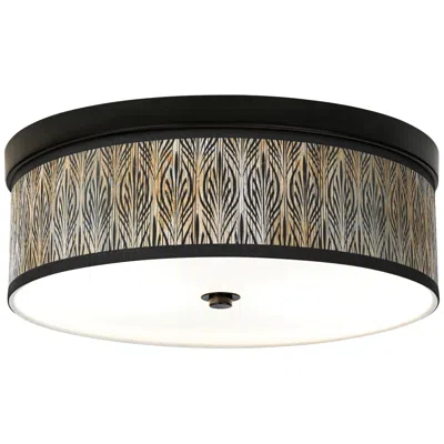 Giclee Gallery 14" Wide Amara Pattern Bronze Led Ceiling Light