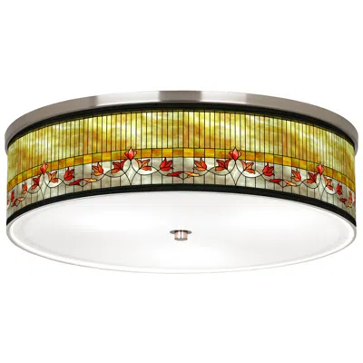 Giclee Gallery 20 1/4" Wide Lily Shade With Nickel Ceiling Light