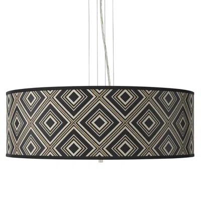 Giclee Gallery 24" Wide 4-light Rhythm Pattern Drum Pendant Chandelier