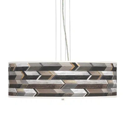 Giclee Gallery 24" Wide 4-light Woodwork Arrows Pendant Chandelier