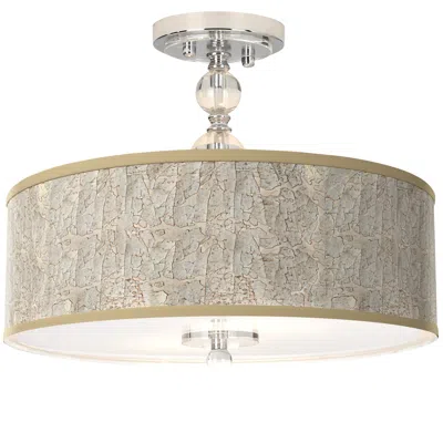 Giclee Gallery Al Fresco Giclee 16"w Chrome Semi-flush Ceiling Light