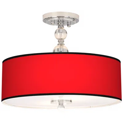 Giclee Gallery All Red Giclee 16" Wide Semi-flush Ceiling Light