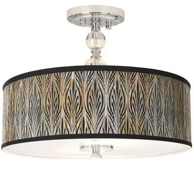 Giclee Gallery Amara Pattern 16" Wide Semi-flush Ceiling Light