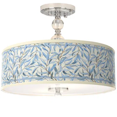 Giclee Gallery Amity 16" Wide Chrome Semi-flush Ceiling Light