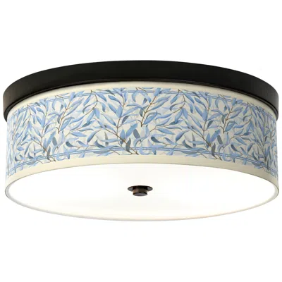 Giclee Gallery Amity Leaf 14" Wide Bronze Led Ceiling Light