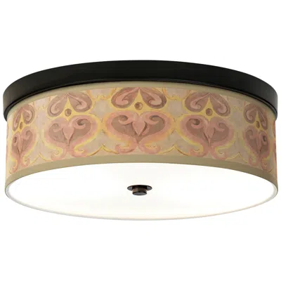 Giclee Gallery Aurelia Heart Pattern 14" Wide Bronze Led Ceiling Light