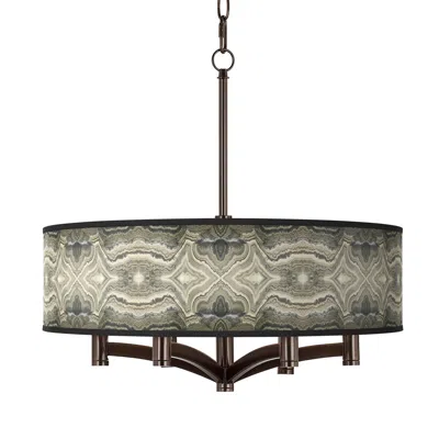 Giclee Gallery Ava 20" Sprouting 6-light Bronze Pendant Chandelier