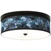 Giclee Gallery Blue Seas Pattern 14" Bronze Led Ceiling Light
