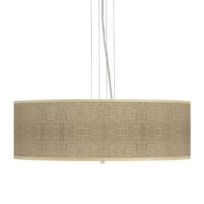 Giclee Gallery Burlap Print 24" Wide Four Light Pendant Chandelier