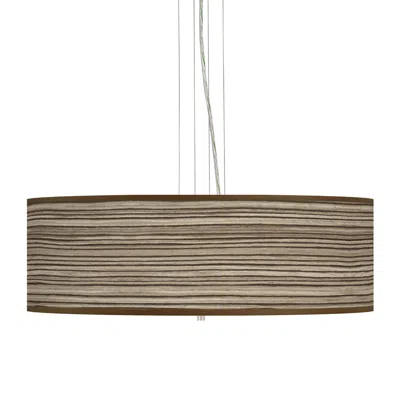 Giclee Gallery Cedar Zebrawood Giclee 24" Wide 4-light Pendant Chandelier