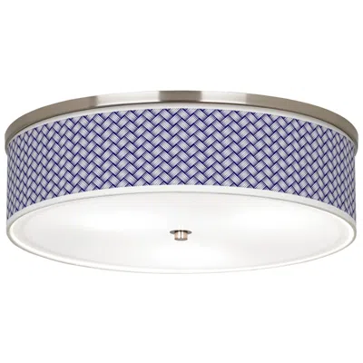 Giclee Gallery Color Weave Giclee Nickel 20 1/4" Wide Ceiling Light