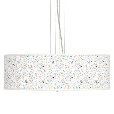 Giclee Gallery Colored Terrazzo Giclee 24" Wide 4-light Pendant Chandelier