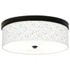 Giclee Gallery Colored Terrazzo Pattern 14" Bronze Led Ceiling Light