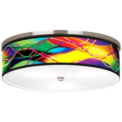 Giclee Gallery Colors In Motion Nickel 20 1/4" Wide Ceiling Light