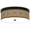 Giclee Gallery Desert Diamonds Pattern 14" Bronze Led Ceiling Light