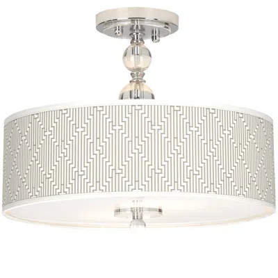 Giclee Gallery Diamond Maze Giclee 16" Wide Semi-flush Ceiling Light
