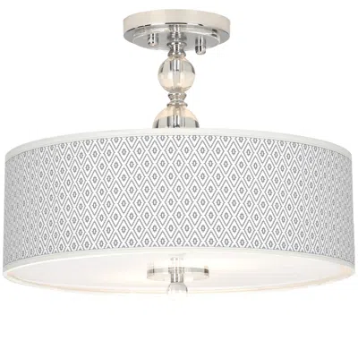 Giclee Gallery Diamonds 16" Wide Semi-flush Ceiling Light