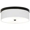 Giclee Gallery Diamonds Pattern 14" Wide Bronze Led Ceiling Light