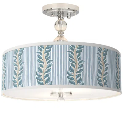 Giclee Gallery Drifting Petals Giclee 16" Wide Semi-flush Ceiling Light