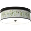 Giclee Gallery Eucalyptus Pattern 14" Wide Bronze Led Ceiling Light