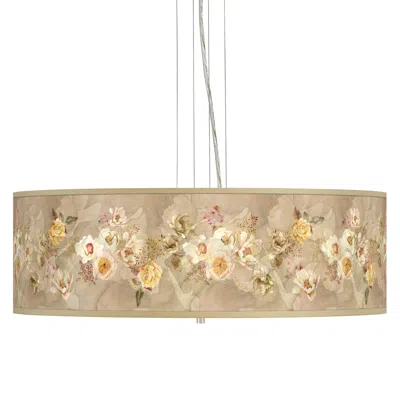 Giclee Gallery Floral Spray Giclee 24" Wide 4-light Pendant Chandelier