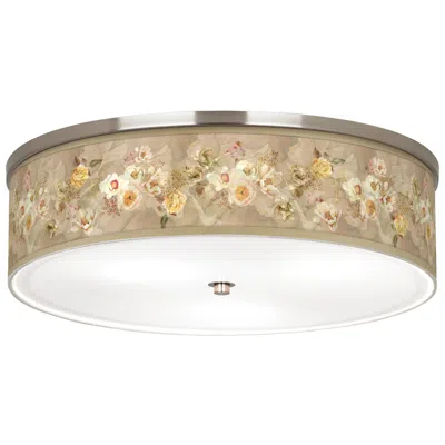 Giclee Gallery Floral Spray Giclee Nickel 20 1/4" Wide Ceiling Light