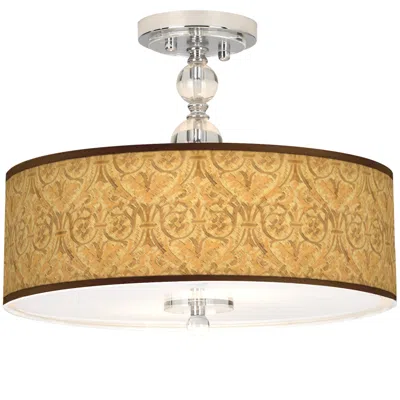 Giclee Gallery Golden Versailles Giclee 16" Wide Semi-flush Ceiling Light