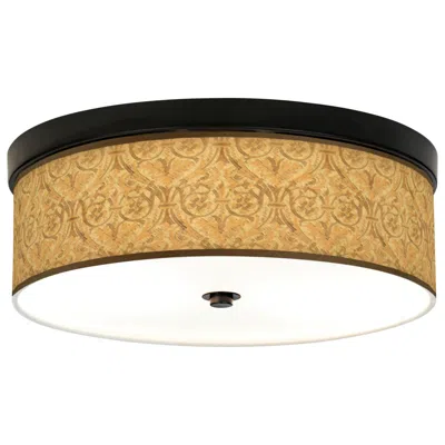 Giclee Gallery Golden Versailles Shade 14" Wide Bronze Ceiling Light