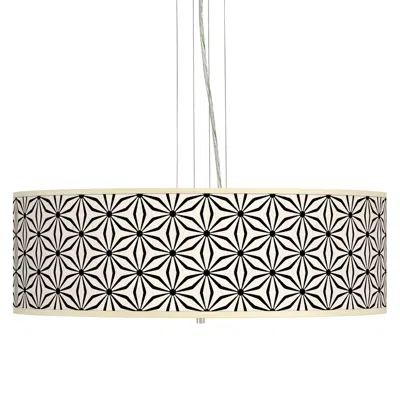 Giclee Gallery Kaleidoscope Flowers Giclee 24" Wide 4-light Pendant Chandelier