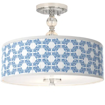 Giclee Gallery Leaf Symmetry 16" Wide Semi-flush Ceiling Light