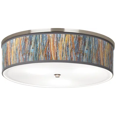 Giclee Gallery Liz 20 1/4" Wide Striking Bark Shade Ceiling Light