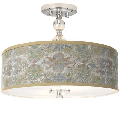 Giclee Gallery Lucrezia Giclee 16"w Chrome Semi-flush Ceiling Light