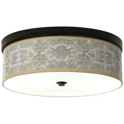 Giclee Gallery Lucrezia Pattern 14" Wide Bronze Led Ceiling Light